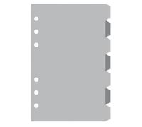 Exacompta - 28222E - Recharge intercalaires - Pour organiseur Exatime 21 - Jeu de 7 intercalaires gris