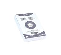 Exacompta - Réf. 10202E - Carton de 20 paquets de 100 fiches bristol quadrillées 5x5 non perforées - sous film - compatibles avec imprimante jet d'encre, laser et photocopieur - 100 x 150 mm - blanc