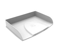 Exacompta Corbeille à courrier horizontale Combo Styli Autentik – paysage, porte-étiquette, blanc