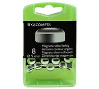 Exacompta – Aimants F9 – Boîte de 8 – Ø 9 mm – Argent