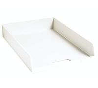Exacompta - Réf. 11013D - Lot de 6 corbeille à courrier C4 - dimensions 34,5 x 24,6 x 5,9 cm - pour documents au format C4 plus - rebord incliné de 15 mm - couleur blanc