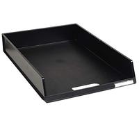 Exacompta - Réf. 11014D - Lot de 6 corbeille à courrier C4 - dimensions 34,5 x 24,6 x 5,9 cm - pour documents au format C4 plus - rebord incliné de 15 mm - couleur noir