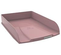 Exacompta - Réf. 11131D - Lot de 6 corbeilles à courrier COMBO STYLI Skandi - pour documents au format A4+ - dim 34 x 25 x 6,5 cm - porte étiquette - peut contenir 500 feuilles - couleur nude