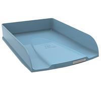 Exacompta - Réf. 11133D - 1 corbeille à courrier COMBO STYLI Skandi - pour documents au format A4+ - dim 34 x 25 x 6,5 cm - porte étiquette - peut contenir 500 feuilles - couleur bleu givré
