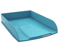 Exacompta - Réf. 11134D - Lot de 6 corbeilles à courrier COMBO STYLI Skandi - pour documents au format A4+ - dim 34 x 25 x6,5 cm - porte étiquette - peut contenir 500 feuilles - couleur bleu pacifique