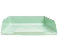 Exacompta - Réf. 11180D - Lot de 6 corbeilles à courrier Combo Styli Autentik - pour Documents au Format A4+ - dim 34 x 25 x 6,5 cm - Porte étiquette - Peut contenir 500 Feuilles - Vert Sauge