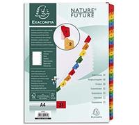 Exacompta - Réf. 1131E - Intercalaires en carte blanche 160g/m2 FSC® avec 31 onglets imprimés numériques de 1 à 31 couleur - Page d'indexation imprimable - Format à classer A4 -Dimensions 22,5x29,7 cm