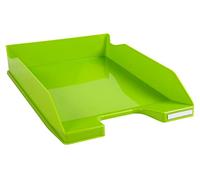 Exacompta - Réf. 113225D - 1 corbeille à courrier COMBO MIDI - dimensions utiles 34 x 25 x 6,5 cm - pour format A4 + - peut contenir 500 feuilles - couleur vert anis glossy