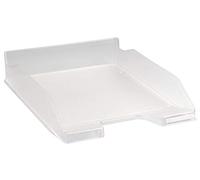 Exacompta - Réf. 11323D - 1 corbeille à courrier COMBO MIDI - dimensions utiles 34 x 25 x 6,5 cm - pour format A4 + - peut contenir 500 feuilles - couleur cristal