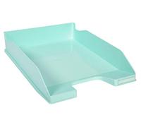 Exacompta - Réf. 113263D - Lot de 6 corbeilles à courrier COMBO MIDI - dimensions utiles 34 x 25 x 6,5 cm - pour documents au format A4 + - couleur vert pastel - Aquarel