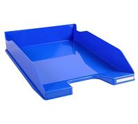 Exacompta - Réf. 113279D - 1 corbeille à courrier COMBO MIDI - dimensions utiles 34 x 25 x 6,5 cm - pour format A4 + - peut contenir 500 feuilles - couleur bleu glacé glossy