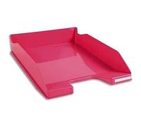 Exacompta - Réf. 113284D - 1 corbeille à courrier COMBO MIDI - dimensions utiles 34 x 25 x 6,5 cm - pour format A4 + - peut contenir 500 feuilles - couleur framboise glossy
