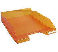 Exacompta - Réf. 11346D - 1 corbeille à courrier COMBO MIDI - dimensions utiles 34 x 25 x 6,5 cm - pour documents au format A4 - couleur tangerine translucide