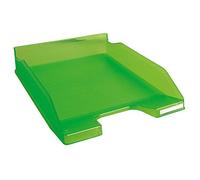 Exacompta - Réf. 11397D - 1 corbeille à courrier COMBO MIDI - dimensions utiles 34 x 25 x 6,5 cm - pour format A4 + - peut contenir 500 feuilles - couleur vert pomme translucide