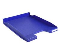 Exacompta - Réf. 114104D - Lot de 10 corbeilles à courrier COMBO MINI - dimensions 34,7 x 25,5 x 3,8 cm - pour documents au format A4 + - couleur bleu nuit - certifié Ange Bleu - capacité 250 feuilles