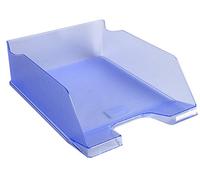 Exacompta - Réf. 11510D - Lot de 4 corbeilles à courrier COMBO MAXI - dimensions 34,7 x 25,5 x 10,3 cm - pour documents au format A+ - couleur bleu glacé translucide - capacité 750 feuilles