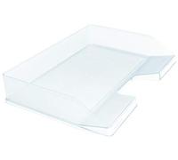 Exacompta - Réf. 11723D - 1 corbeille à courrier COMBO à l'italienne - dimensions 25,5 x 36,5 x 6,5 cm - pour documents au format A4+ - couleur cristal - capacité 500 feuilles