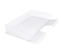 Exacompta - Réf. 11723D - Lot de 8 corbeilles à courrier Combo à l'italienne - Dimensions 25,5x36,5x6,5 cm - pour Documents au Format A4+ - Couleur Cristal - capacité 500 Feuilles