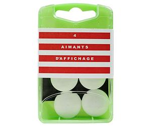 Exacompta - Réf. 11800E - BTE 4 AIMANTS F18 BLANC - Blanc