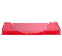 Exacompta Corbeille à courrier ECOTRAY 34x25x6,5 cm A4+ 500 feuilles framboise translucide