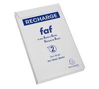 Exacompta - Réf. 12512E - 1 recharge de bureau pour bloc FAF de 170 feuilles blanches microperforées détachables - Dimensions 16 x 10 cm - Format N° 2 - uni blanc