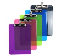 Exacompta - Réf. 12690E - Carton de 10 porte-blocs Iderama avec pinces et porte-stylos - Dimensions : L 31,5 cm x l 22,5 cm - pour feuilles A4 - couleurs assorties bleu, noir, rose, vert anis, violet