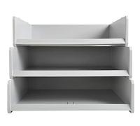 Exacompta - Réf. 13040D - 1 corbeille MULTITRI grand format - pour enveloppes, formulaires ou catalogues - dimensions 30 x 38 x 10 cm - couleur gris lumière