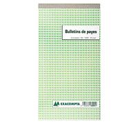 Exacompta - Réf. 13094E - Bulletins de Payes 24 X 13.5 cm 50 Feuillets Dupli Autocopiants
