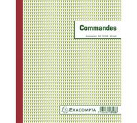 Exacompta - Réf. 13103AE - 1 Manifold COMMANDES - 50 feuillets numérotés et autocopiants - triplicatas (1 original + 2 copies) - format 210 x 180 mm - fabriqué en France