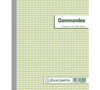Exacompta - Réf. 13104E - 1 Manifold COMMANDES - 50 feuillets numérotés et autocopiants - duplicatas (1 original + 1 copie) - format 210 x 180 mm - fabriqué en France