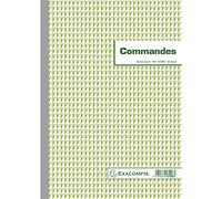 Exacompta - Réf. 13108AE - 1 Manifold COMMANDES - 50 feuillets numérotés et autocopiants - duplicatas (1 original + 1 copie) - format A4 - fabriqué en France
