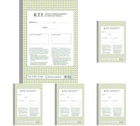 Exacompta - Réf. 13136AE - 1 Manifold R.T.T Enregistrement du temps de travail - 50 feuillets numérotés et autocopiants - duplicatas (1 original + 1 copie) - format A4 - fabriqué en France (Lot de 5)