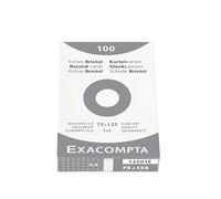 Exacompta - Réf. 13201E - Carton de 10 étuis de 100 fiches bristol quadrillées 5x5 non perforées - format 75 x 125 mm - compatibles avec imprimante jet d'encre, laser et photocopieur - blanc