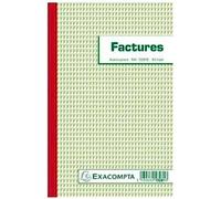 Exacompta - Réf. 13281E - 1 Manifold FACTURES - 50 feuillets numérotés et autocopiants - triplicatas (1 original + 2 copies) - format 210 x 135 mm - fabriqué en France