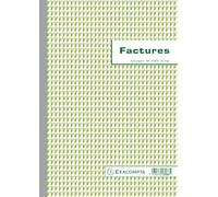 Exacompta - Réf. 13287AE - 1 Manifold FACTURES - 50 feuillets numérotés et autocopiants - duplicatas (1 original + 1 copie) - format A4 - fabriqué en France
