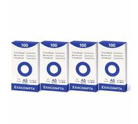 Exacompta - Réf. 13308E - Pack Bureau de 4 Étuis de 100 fiches bristol unies non perforées - format 148 x 210 mm - compatibles avec imprimante jet d'encre, laser et photocopieur - blanc