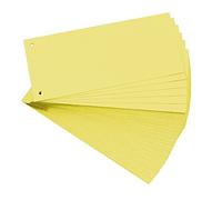 Exacompta Intercalaires Premium – Paquet 100 fiches horizontales unies perforées 105 x 240 mm Jaune