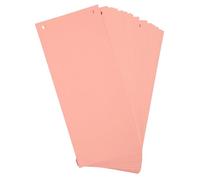 Exacompta - Réf. 13335B - Carton de 12 paquets de 100 fiches intercalaires horizontales unies perforées - 105x240mm - Rose