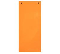 Exacompta - Réf. 13365B - Carton de 12 paquets de 100 fiches intercalaires horizontales unies perforées - 105x240mm - Orange