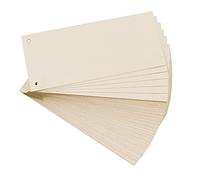 Exacompta - Réf. 13375B - Paquet de 100 fiches intercalaires horizontales unies perforées - séparateur pour classeur ou classeur à levier - sous film - format 105 x 240 mm - couleur bulle