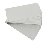 Exacompta Fiches intercalaires Réf. 13385B - 100 fiches horizontales perforées 105 x 240 mm gris