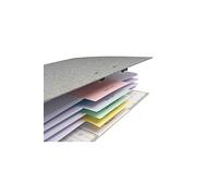 Exacompta - Réf. 13395B - Carton de 12 paquets de 100 fiches intercalaires horizontales unies perforées - 105x240mm - Couleurs assorties