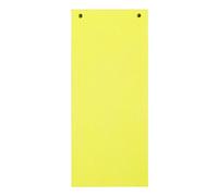 Exacompta - Réf. 13425B - Carton de 12 paquets de 100 fiches intercalaires horizontales unies perforées Forever - séparateur pour classeur ou classeur à levier - 105x240mm - Jaune