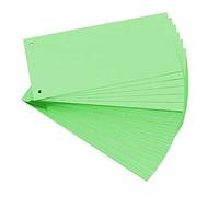 Exacompta - Réf. 13445B - Paquet de 100 fiches intercalaires horizontales unies perforées Forever - séparateur pour classeur ou classeur à levier - sous film - format 105 x 240 mm - couleur vert