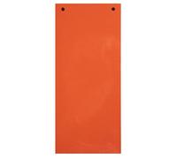 Exacompta - Réf. 13465B - Carton de 12 paquets de 100 fiches intercalaires horizontales unies perforées Forever - 105x240mm - Orange