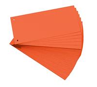 EXACOMPTA Paquet 100 fiches intercalaires horizontales unies perforées Forever - 105x240mm - Orange