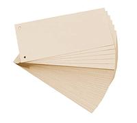 EXACOMPTA Paquet 100 fiches intercalaires horizontales unies perforées Forever - 105x240mm - Ivoire