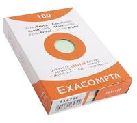 Exacompta - Fiches bristol A6 - Quadrillé - Couleurs assorties - Étui 100