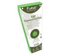 Exacompta - Réf. 13545E - Carton de 6 paquets de 100 fiches intercalaires trapézoïdales unies perforées Forever - 105x240mm - Vert