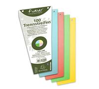 Exacompta Fiches intercalaires trapézoïdales Forever – Paquet de 100 105x240 mm couleurs assorties